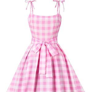 Vintage Pink Gingham Dress for Women Vintage | BARBIE HALLOWEEN